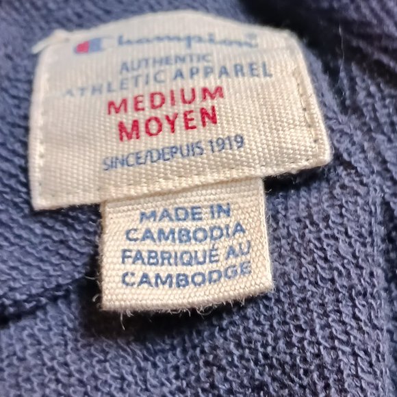 Women's Champion Blue Pull Over Long Sleeve Hoodie Size M - Picture 5 of 8